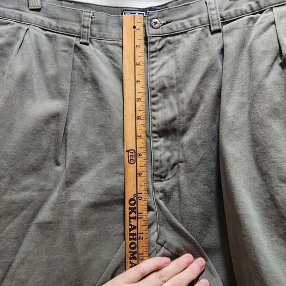 Polo Ralph Lauren Tyler Shorts Men’s 38 Navy Gray Pleated Chino Grey - Picture 5 of 10